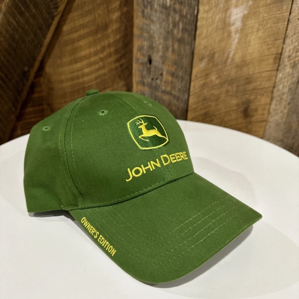NWT John Deere Tractor Licensed Green Cap  Adjustable Strap Owners Edition